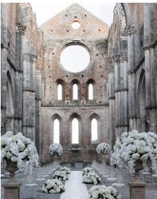 San Galgano Wedding Ceremony Setup